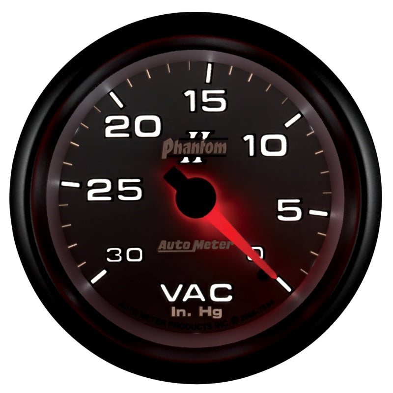 AutoMeter Gauge Vacuum 2-5/8in. 30Inhg Mechanical Phantom II 7884