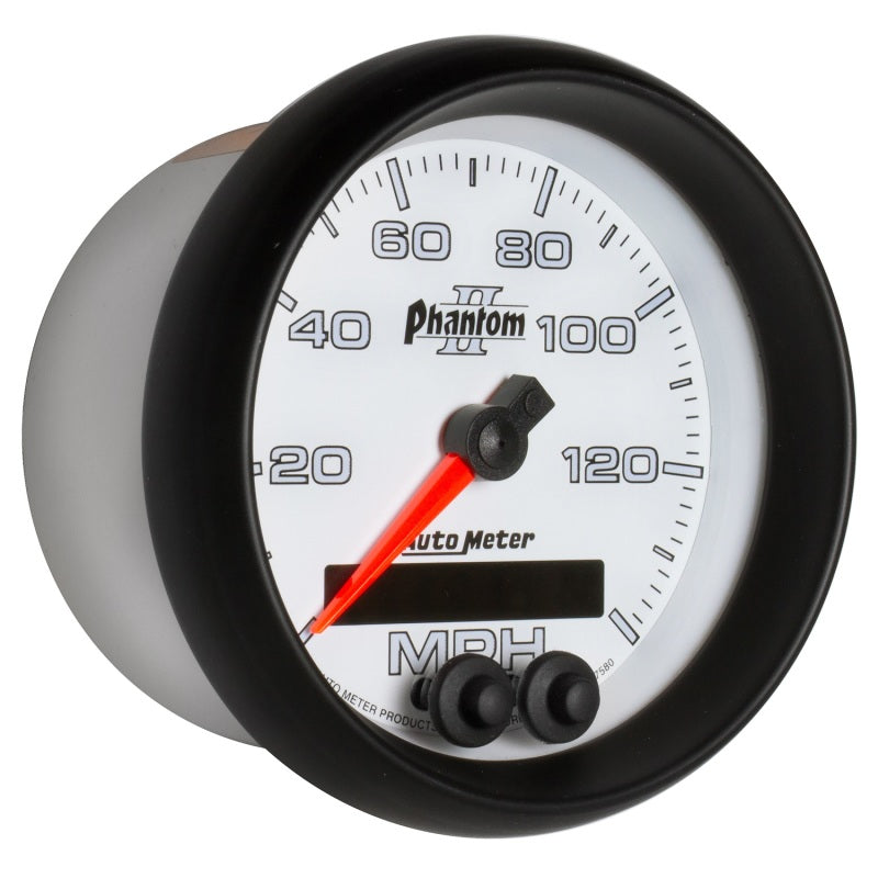 Autometer Phantom II 3-3/8in 0-140MPH In-Dash Electronic GPS Programmable Speedometer 7580