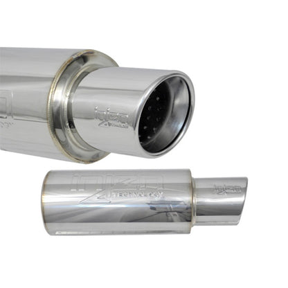 Injen 3.00 Universal Muffler w/Stainless Steel resonated rolled tip (Injen embossed logo) Injen