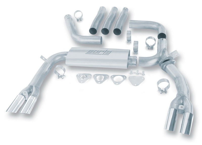 Borla 84-92 Chevrolet Camaro / Pontiac Trans Am 5.0L/5.7L V8 3in Adj SS Cat-Back Exhaust w/ Adapters - eliteracefab.com