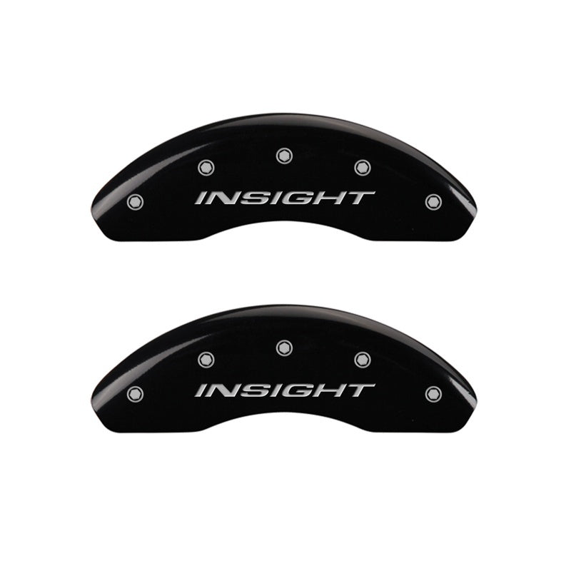 MGP Front set 2 Caliper Covers Engraved Front Insight Black finish silver ch MGP