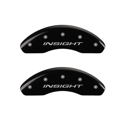 MGP Front set 2 Caliper Covers Engraved Front Insight Black finish silver ch MGP
