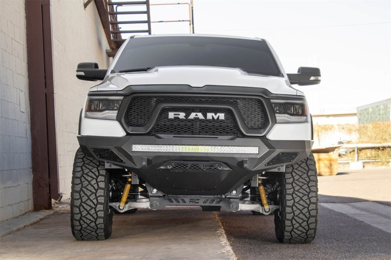 Addictive Desert Designs 2019 Ram Rebel 1500 Stealth Fighter Fr Bumper w/Parking Sensor Cutouts Addictive Desert Designs