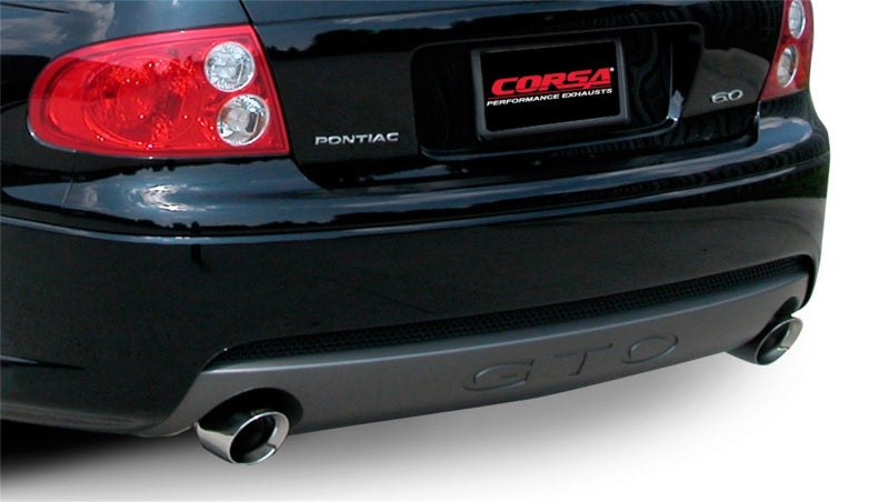 Corsa 05-06 Pontiac GTO 6.0L V8 2.5in Sport Cat-Back + XPipe Exhaust Polished Tips - eliteracefab.com