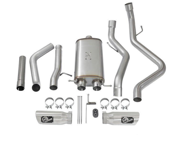 aFe MACH Force-Xp 3in CB SS Dual Exhaust w/Polished Tips 09-16 GM Silverado/Sierra 4.3L/4.8L/5.3L aFe