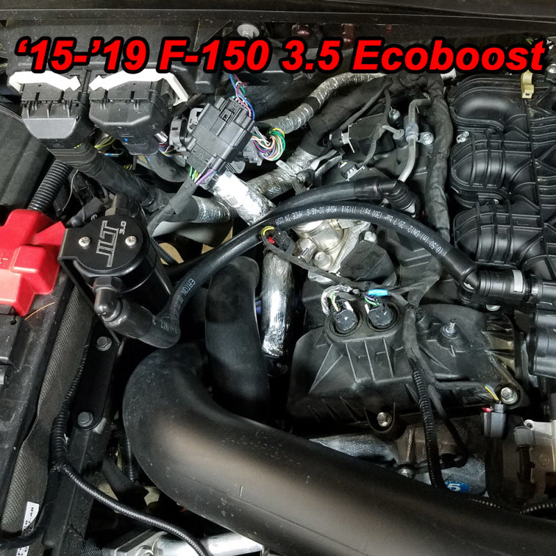 J&L 11-19 Ford F-150 2.7L/3.5L/5.0L Passenger Side Oil Separator 3.0 - Black Anodized - eliteracefab.com