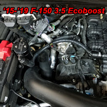 Load image into Gallery viewer, J&amp;L 11-19 Ford F-150 2.7L/3.5L/5.0L Passenger Side Oil Separator 3.0 - Black Anodized - eliteracefab.com