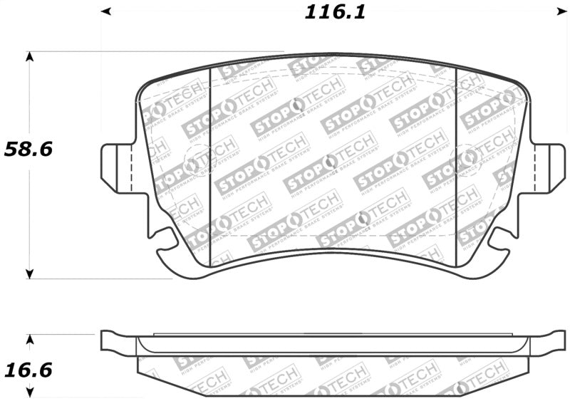 StopTech Street Touring 07-09 Audi RS4 Rear Pads - eliteracefab.com