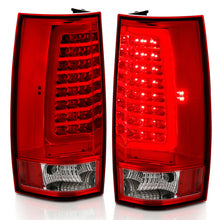 Load image into Gallery viewer, ANZO 2007-2014 Chevy Tahoe LED Taillight Plank Style Chrome With Red/Clear Lens