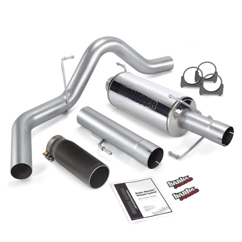 Banks Power 06-07 Dodge 325Hp Mega Cab Monster Exhaust System - SS Single Exhaust w/ Black Tip Banks Power