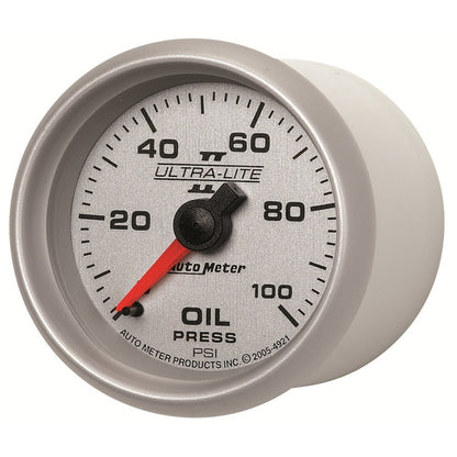 Autometer Ultra-Lite II 52mm 0-100 PSI Mechanical Oil Pressure Gauge 4921