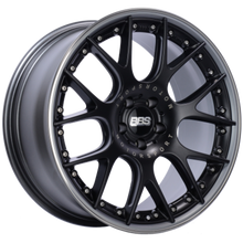 Load image into Gallery viewer, BBS CH-RII 22x9.5 5x120 ET33 Satin Black Center Platinum Lip SS Rim Prot Wheel -82mm PFS Req