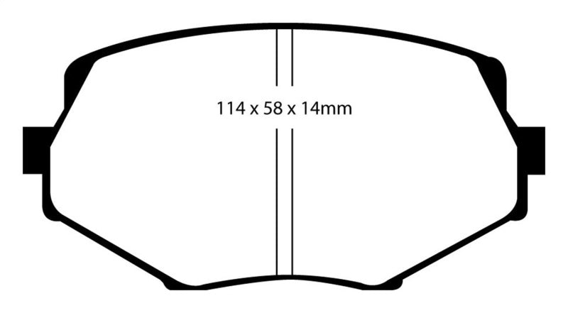 EBC 94-01 Mazda Miata MX5 1.8 Yellowstuff Front Brake Pads - eliteracefab.com