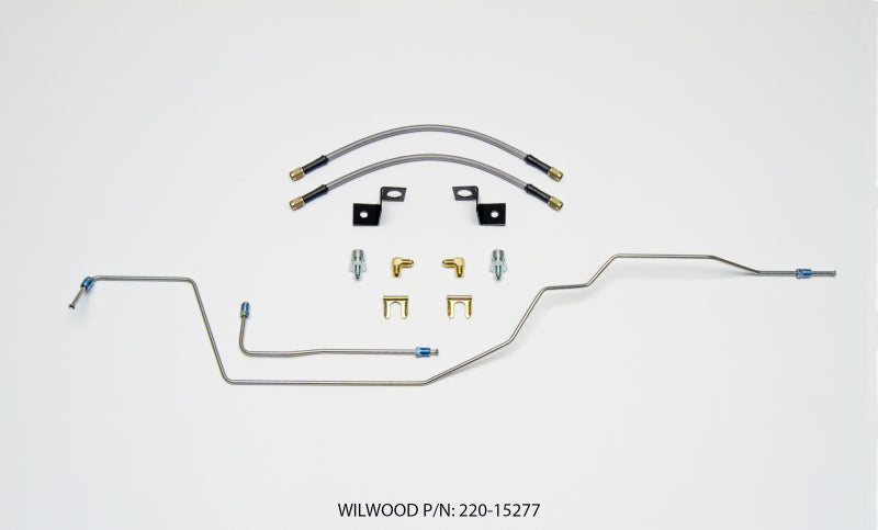 Wilwood Flexline Kit 14 inch -3 M10-1.0 IF 1/8 NPT 90 Deg w/tubing - eliteracefab.com