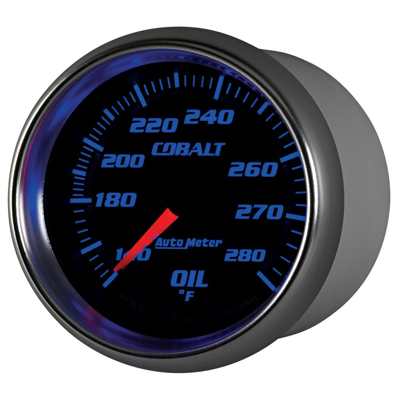 Autometer Cobalt 66.7mm 140-280 Degree F Mechanical Oil Temperature Gauge 7941