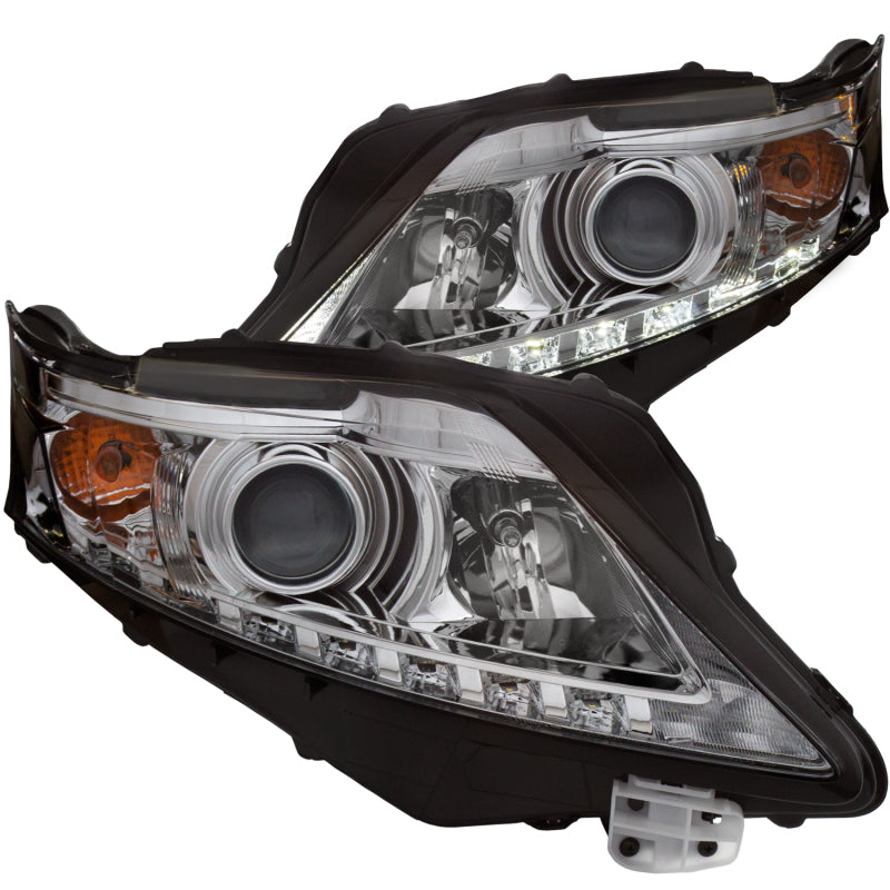 ANZO 2010-2012 Lexus Rx350 Projector Headlights w/ U-Bar Chrome