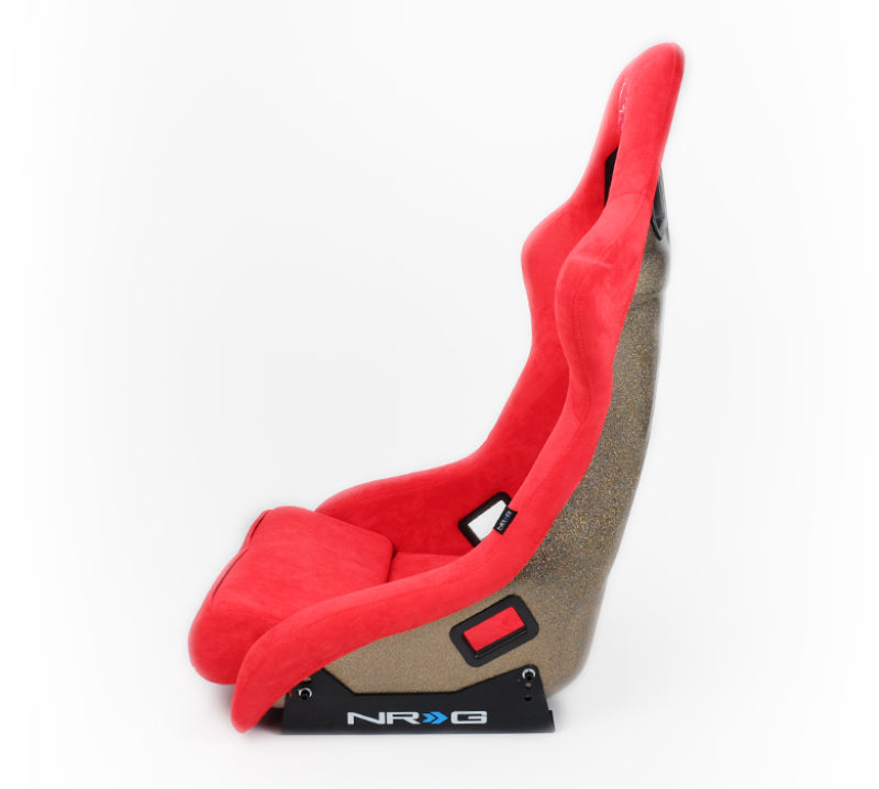 NRG FRP Bucket Seat ULTRA Edition - Large (Red Alcantara/Gold Glitter Back) - FRP-302RD-ULTRA