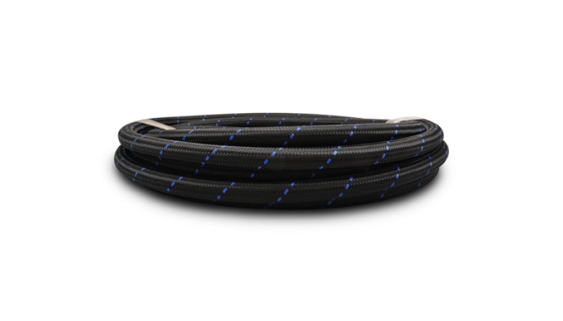 Vibrant Performance 5ft Roll of Black Blue Nylon Braided Flex Hose, AN -4AN, Hose ID 0.22in, Performance Hose & Fluid/Air Plumbing - Part 11984B