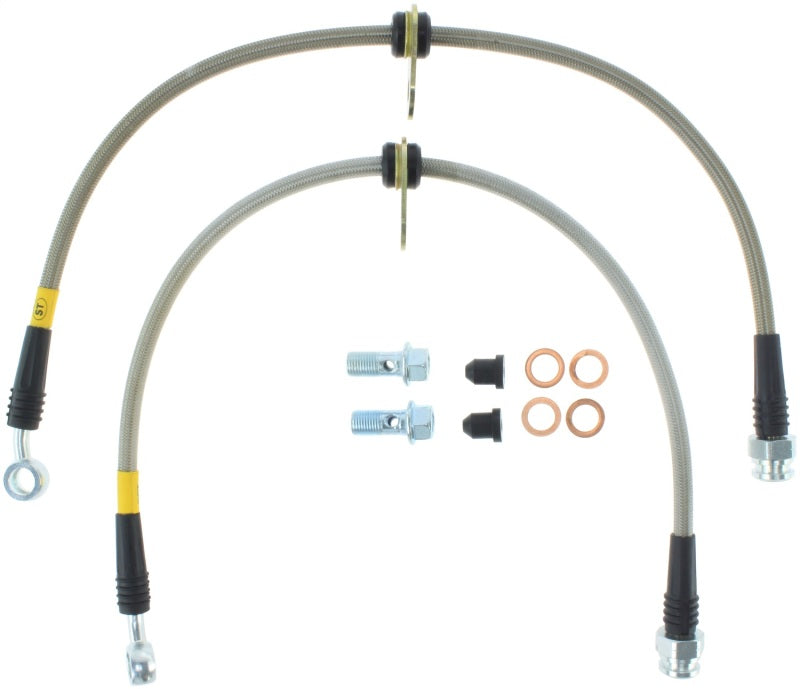 StopTech 99-00 Civic Si w/Rear Disc Brakes Front SS Brake Lines - eliteracefab.com