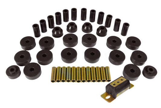 Prothane Total Vehicle Suspension Bushing Kit for 1974–1975 Jeep CJ5/CJ7 w/Trans. Mount, Black – 1-2013-BL