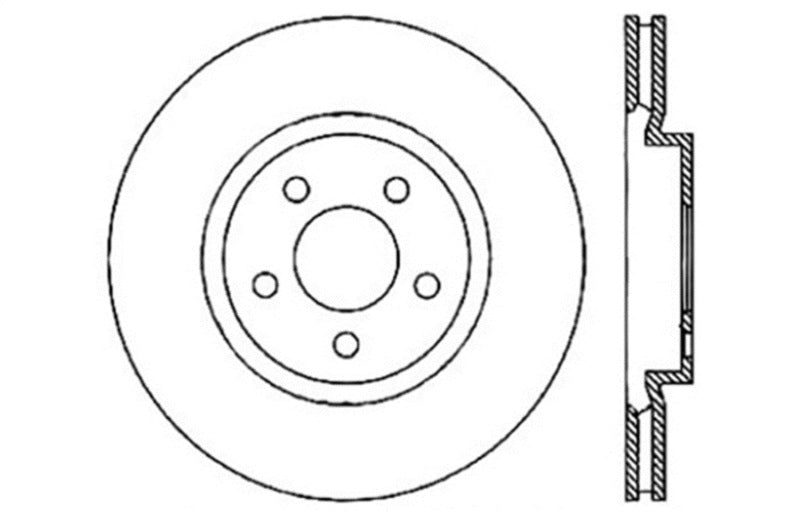 STOPTECH 05-09 CHRYSLER 300 (5.7L V8 EXC SRT-8) FRONT LEFT SLOTTED & DRILLED ROTOR, 127.63061L - eliteracefab.com