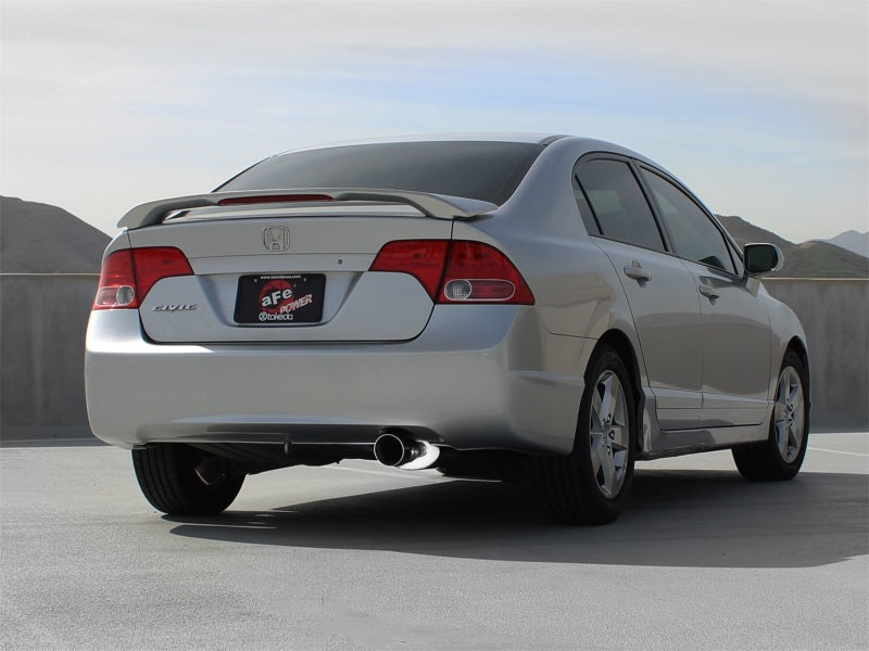 aFe Takeda Exhaust 2.5in Dia 304SS Axle-Back w/Polished Tip 06-11 Honda Civic EX Sedan L4 1.8L - eliteracefab.com