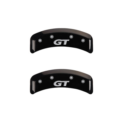 MGP 4 Caliper Covers Engraved Front Mustang Engraved Rear SN95/GT Black finish silver ch - eliteracefab.com