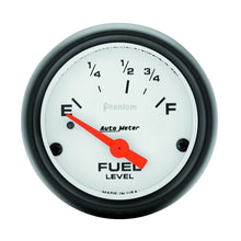 Load image into Gallery viewer, Autometer Phantom 52mm 73 Ohm Empty-10 Ohm Fuel Short Sweep Electric Fuel Level Gauge