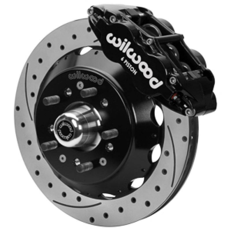 Wilwood Forged 6 Piston Superlite Caliper, GT 48 Vane Spec37 Drilled & Slotted Rotor - 12.88x1.25 Wilwood
