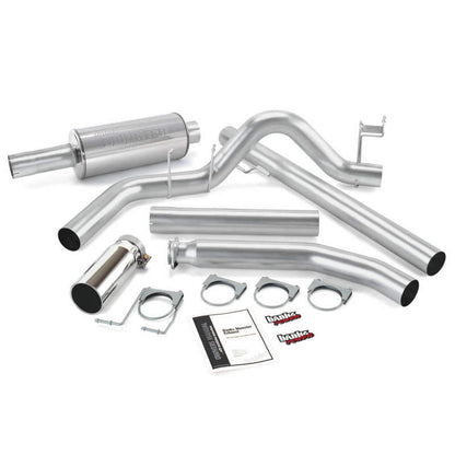 Banks Power 98-02 Dodge 5.9L Ext Cab Monster Exhaust System - SS Single Exhaust w/ Chrome Tip - eliteracefab.com