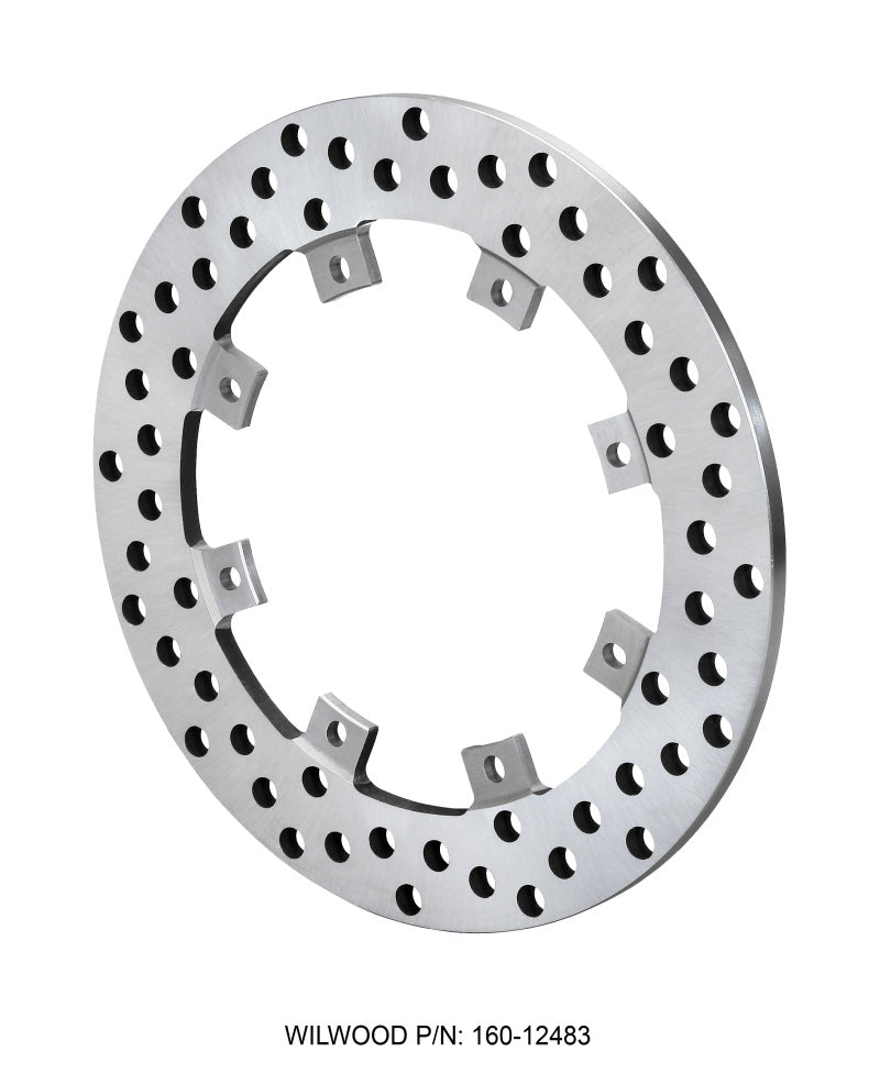 Wilwood Rotor-SuperAlloy-Rear Drag-Drilled 11.44 x .350 - Dynamic (Snap Ring Mnt) Wilwood