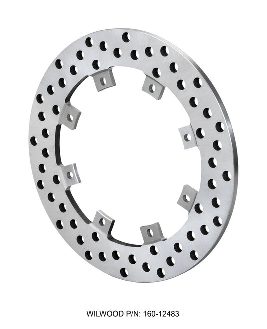 Wilwood Rotor-SuperAlloy-Rear Drag-Drilled 11.44 x .350 - Dynamic (Snap Ring Mnt) Wilwood