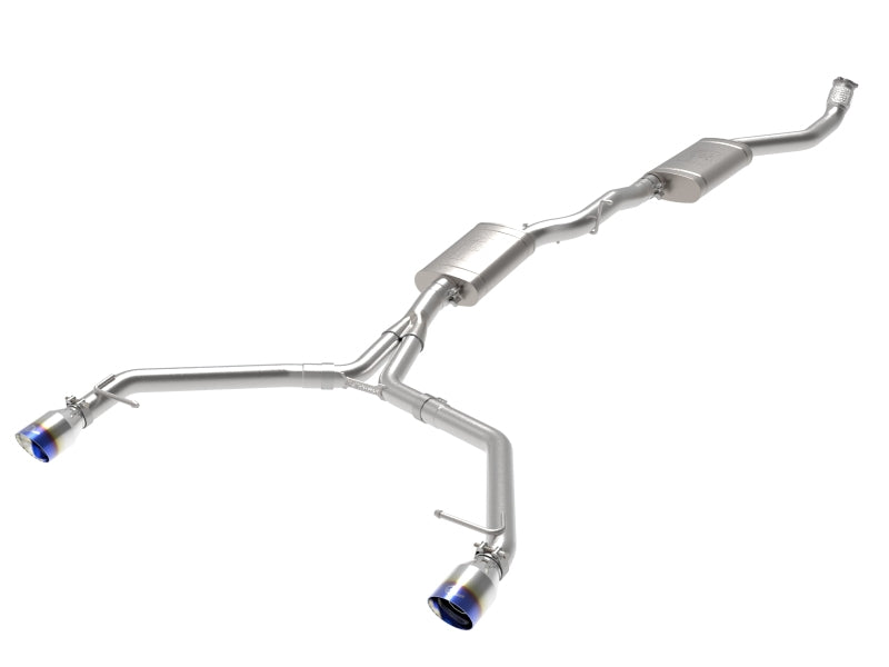afe MACH Force-Xp 13-16 Audi Allroad L4 SS Cat-Back Exhaust w/ Blue Flame Tips aFe