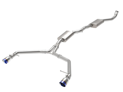 afe MACH Force-Xp 13-16 Audi Allroad L4 SS Cat-Back Exhaust w/ Blue Flame Tips aFe
