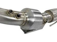 Load image into Gallery viewer, aFe Twisted Steel 3in. 304 SS Catted Series Downpipe 16-18 Ford Focus RS I4-2.3L (t) - eliteracefab.com