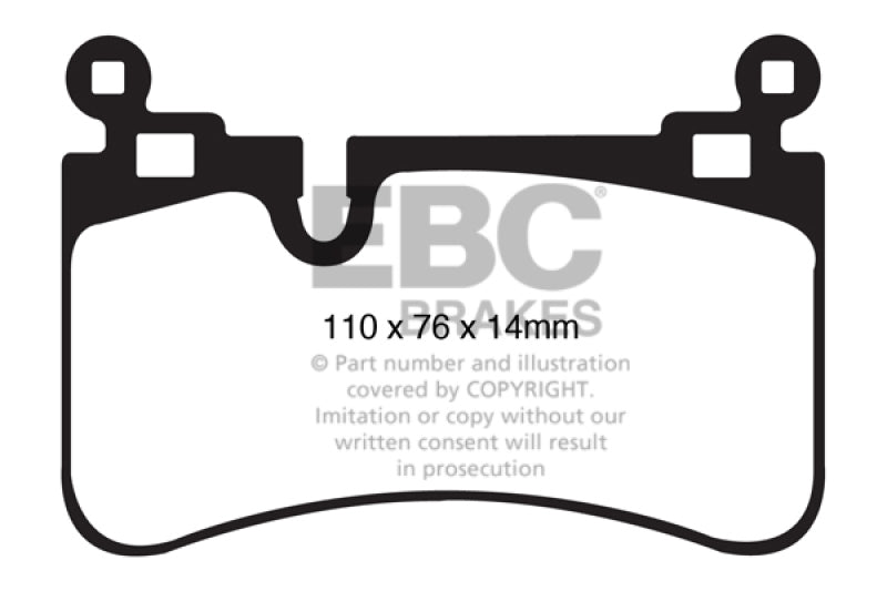 EBC 08-13 Mercedes-Benz C63 AMG (W204) 6.2 Redstuff Rear Brake Pads - eliteracefab.com