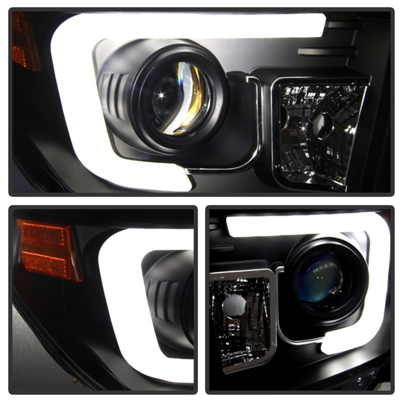 Spyder Toyota Tundra 2014-2016 Projector Headlights Light Bar DRL Black PRO-YD-TTU14-DRL-BK - eliteracefab.com