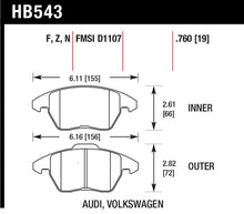 Load image into Gallery viewer, Hawk Performance ER-1 Front Brake Pads - HB543D.760