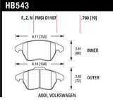 Hawk Performance ER-1 Front Brake Pads - HB543D.760