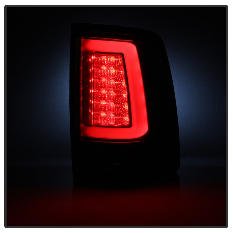 Spyder 09-16 Dodge Ram 1500 Light Bar LED Tail Lights - Red Clear ALT-YD-DRAM09V2-LED-RC - eliteracefab.com