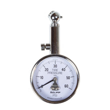 Load image into Gallery viewer, AutoMeter GAUGE; TIRE PRESSURE; ANALOG; 60PSI; WHITE DIAL; W/PEAK HOLD; AUTOGAGE - eliteracefab.com