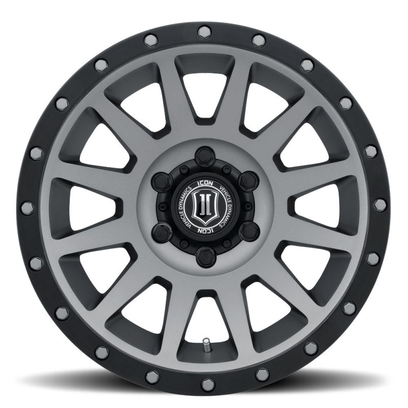 ICON Compression 17x8.5 6x5.5 0mm Offset 4.75in BS 106.1mm Bore Titanium Wheel - eliteracefab.com