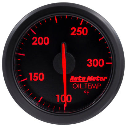 Autometer Airdrive 2-1/6in Oil Temp Gauge 100-300 Degrees F - Black 9140-T