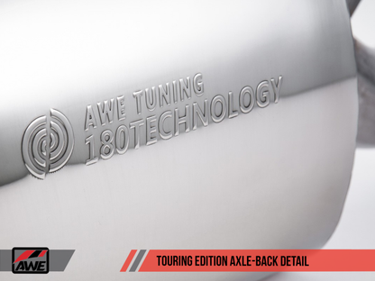 AWE Tuning BMW F3X N20/N26 328i/428i Touring Edition Exhaust Quad Outlet - 80mm Diamond Black Tips - eliteracefab.com