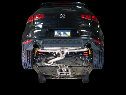 AWE Tuning VW MK7 GTI Track Edition Exhaust - Diamond Black Tips - eliteracefab.com