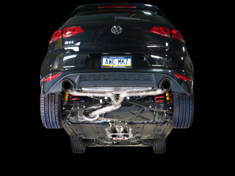 AWE Tuning VW MK7 GTI Track Edition Exhaust - Chrome Silver Tips - eliteracefab.com