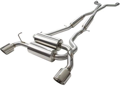 aFe Takeda 2-1/2in 304SS Cat-Back Exhaust Infiniti G37 08-13/Q60 14-15 V6-3.7 w/ Polished Tips aFe