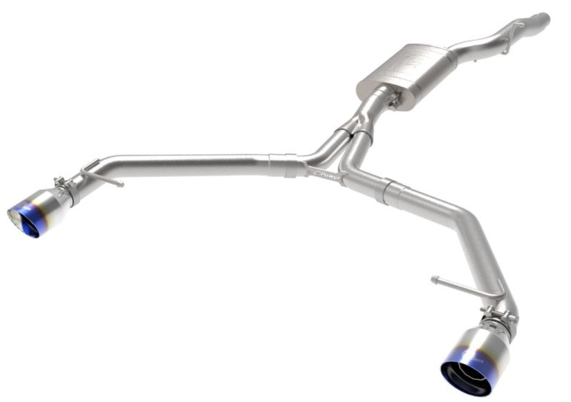 afe MACH Force-Xp 13-16 Audi Allroad L4 SS Axle-Back Exhaust w/ Blue Flame Tips aFe