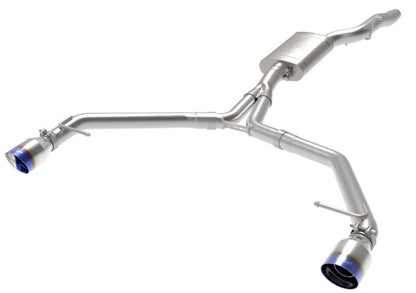 afe MACH Force-Xp 13-16 Audi Allroad L4 SS Axle-Back Exhaust w/ Blue Flame Tips aFe