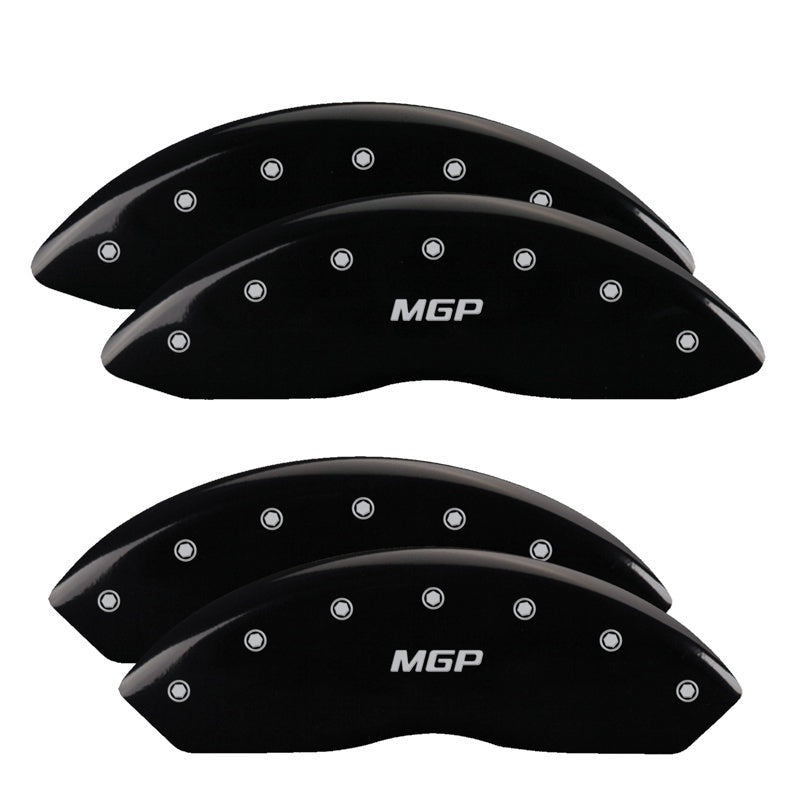 MGP 4 Caliper Covers Engraved Front & Rear MGP Black finish silver ch MGP